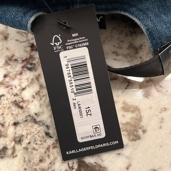 Blue Denim Karl Lagerfeld baseball cap..o/s Men’s - Picture 8 of 8